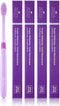Purple Whitening Toothbrush 4 Count - Medium Toothbrushes for Adults, High Strength Bristle for Teeth Plaque Removal