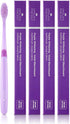 Purple Whitening Toothbrush 4 Count - Medium Toothbrushes for Adults, High Strength Bristle for Teeth Plaque Removal