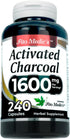 FITO MEDIC'S Lab Activated Charcoal Pills, 1600 mg per Serving, 240 Caps for Ultra High Absorption