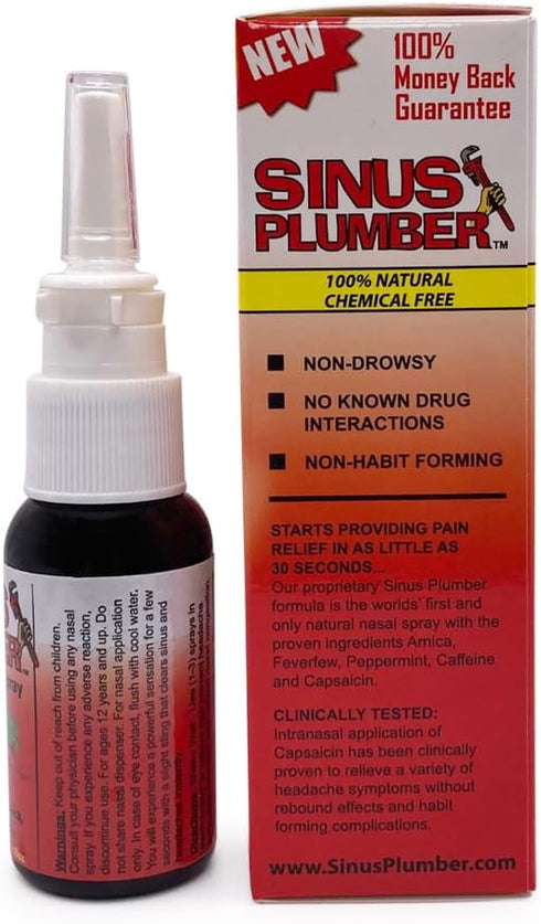 Sinus Plumber Headache Nasal Spray – Headache Relief Formula