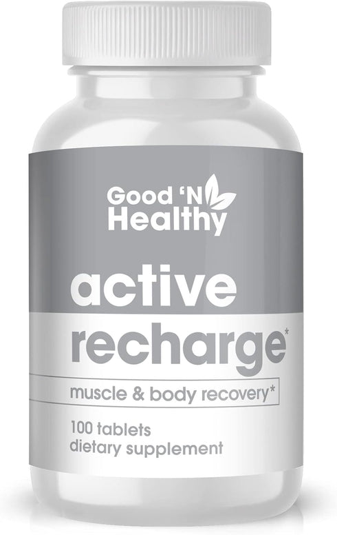 Active Recharge by Good 'N Healthy - Magnesium Supplement for Improved Muscle Function and Healthy Heart, 100 Tablets