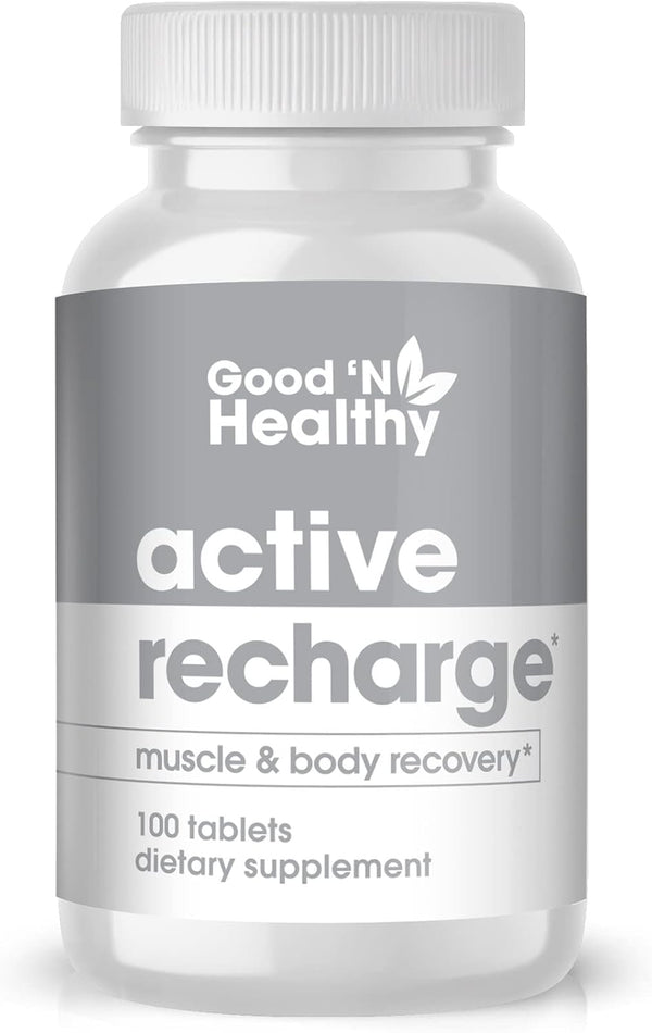 Active Recharge by Good 'N Healthy - Magnesium Supplement for Improved Muscle Function and Healthy Heart, 100 Tablets