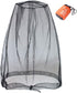 Cinvo Head Net Hat, Bug Net Face Netting for Outdoor Activities, Spacious Net Room Works Over Most Hats, Black