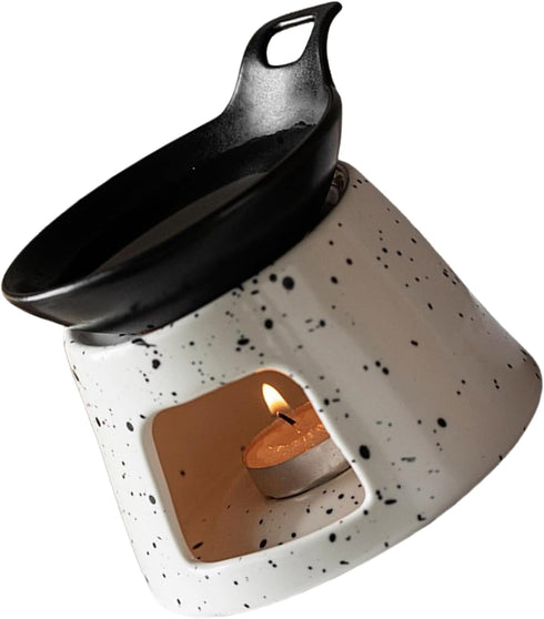 Kfwfuaee Set Modern Heat Resistant Ceramic Essential Oil Burner Tea Light Candle Holder Multifunctional Aromatherapy