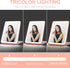 LED Foldable Travel Makeup Mirror - 5x7 inches, 3 Colors Light Modes USB Rechargeable Touch Screen Cosmetic
