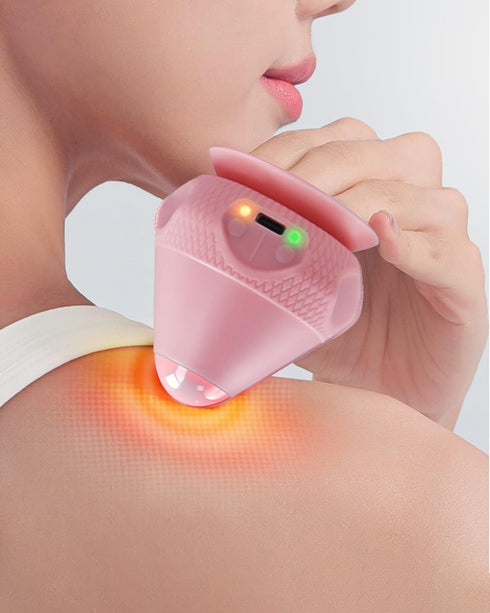 HZC Portable Heated Vibrating Massage Ball Trigger Point Relaxation Device with Suction Base for Neck, Back, Legs