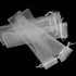 50PCS Drawstring Organza Folding Hand Fan Pouch Party Wedding Favor Bags (White)