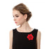 Red Rose Flower Hair Clip Comb, Brooch Pins for Flamenco Dancer Bride Wedding Fabric Flowers Hairpins