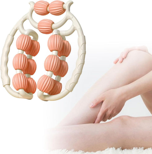 kowaku 20 Elbow (15Wheels-Orange) Massage Roller Relax Roller Wheels, Cellulite Roller Muscle Relaxer Circular Leg