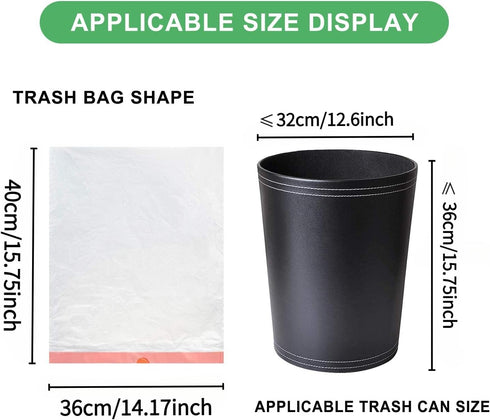 Magesh 1.2 1-1.3 5 60 Count Gallon Small Trash Bags Drawstring - White Mini Garbage Bags (Fit Gallon) Liter Unscented