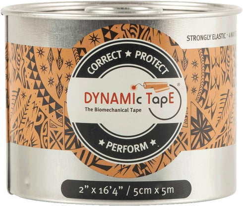 Dynamic Tape | Biomechanical Adhesive Tape for Knee, Ankle, Shoulder, Muscle Support | Sports Tape, Black & Beige, 2"