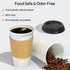 100 Pack 16 oz Disposable Coffee Cups with Lids, Sturdy Thick Paper Insulated to Go Coffee Cups for Hot & Cold Beverage