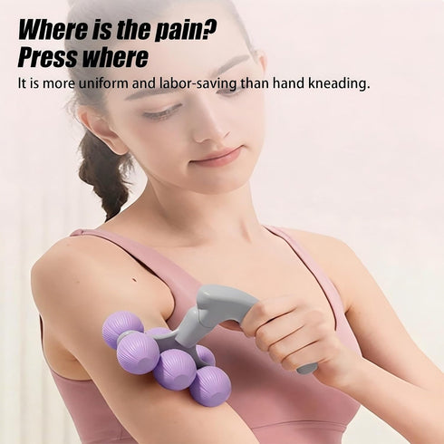 Konbison Muscle Roller Stick for Legs & Back, Silent Portable Massage Roller Ball, Deep Tissue Calf, Neck Massager