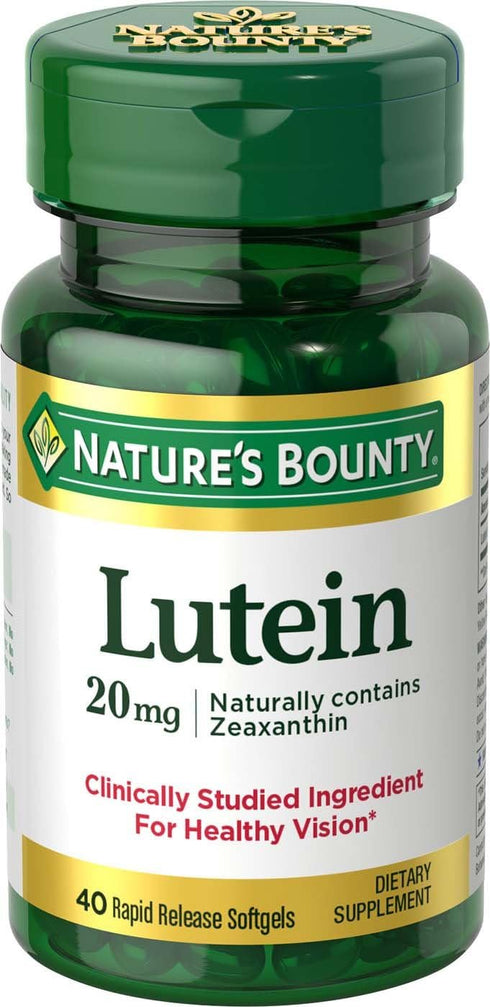 Nature's Bounty Lutein 20 mg - 40 Softgels (Pack of 2)