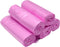 4 Gallon Bathroom Trash Bags, 100 Counts, 5 Rolls, Small Handles, Colorful Strong Rubbish Bags for Office