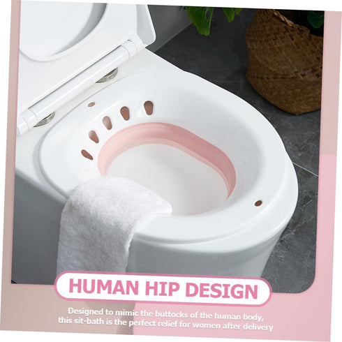 HAKIDZEL Portable Sitz Bath Basin with Anti-Spill Overflow Protection for Postpartum Care Perineal Relief and Menstrual