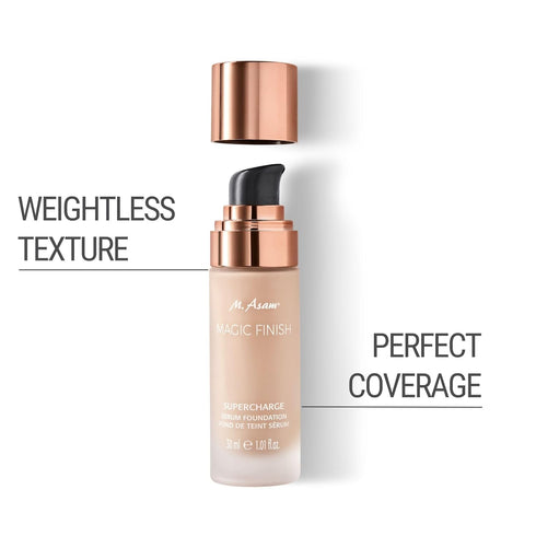 M. Asam MAGIC FINISH Supercharge Serum Foundation, Rose Fair, Moisturizing Makeup & Firming Face Serum, 1.01 Fl Oz