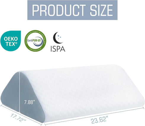 Knee Wedge Pillow, Bed Wedge Pillow for Sleeping, After Surgery Leg Pillow for Knee Pain Relief, Back Pain, Sciatica,