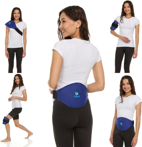 FOMI Long Lasting 3 Hour Gel Ice Pack, Hot Cold Compress for Lower Back, Shoulder, Knee Pain Relief