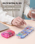 2 Pack Travel Pill Organizer, Pill Box for Purse, 10 Compartments Container by M Muchengbao