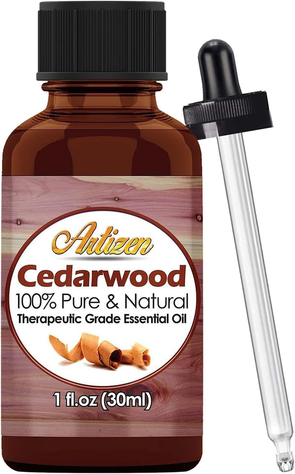 Artizen Cedarwood Essential Oil 30ml, Pure and Natural, Therapeutic Grade for Diffuser, Skin, Massage