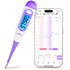 Easy@Home Digital Basal Thermometer with Large Backlight LCD Display, High Precision & Memory Recall (Purple)