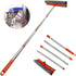 Window Squeegee for Window Cleaning - 2 in 1 Car Window Tool with Extension Pole, Shower Squeegee