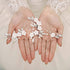 Unicra Silver Crystal Flower Bride Wedding Hair Pins, Bridal Hair Accessories for Women and Girls (Pack of 3)