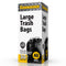 Commander Large Trash Bags, 30 Gallon, 0.9 MIL Black, 30" x 33", Pack of 40 for Home, Kitchen, Outdoors