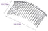 LOVEF 10 Pcs 20 Teeth Silver Fancy DIY Metal Wire Hair Comb Clips for Bridal, Crafts, 3in