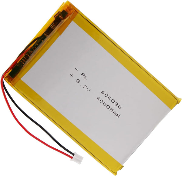 Winfox 3.7V 4000mAh 606090 Lipo Battery Rechargeable Lithium Polymer Battery Pack with JST