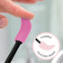 S&T INC. Makeup Spatula, Large and Mini Silicone Spatula Set for Cosmetics, 2 Piece Set, Black/Pink