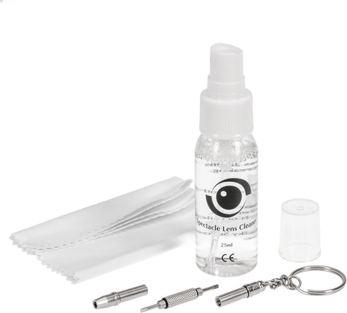 Complete Eyeglass Lens Cleaner Set | Cleans Any Lens or Screen | Includes Cleaning Solution, Repair Tool, Microfiber