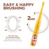 Vekkia Sonic Rechargeable Kids Electric Toothbrush, 3 Modes, 24000 Strokes, IPX7 Waterproof, 2-Min Timer, Yellow