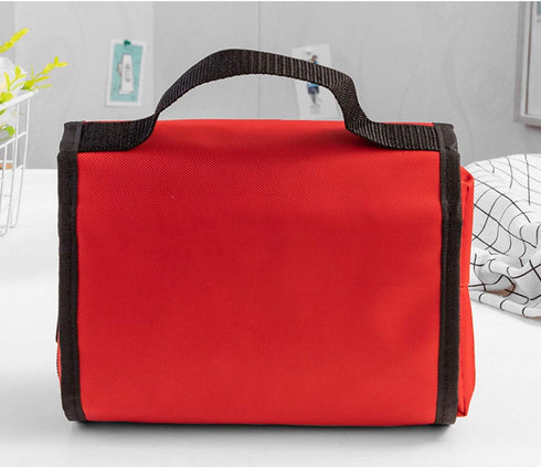 First Aid Kit Empty Medical Storage Bag - Red Trauma Bag for Emergency First Aid Kits, Cycling, Outdoors (Red Folding)