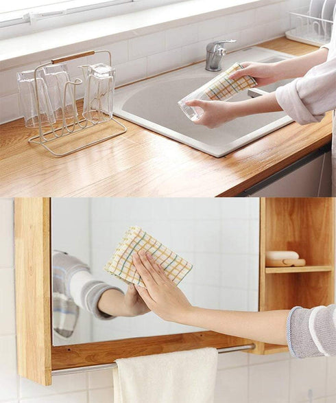 Sionoiur 30 Cleaning Towels Disposable Dish Cloths Nonstick Fiber Reusable Handy Wipes House Kitchen Cleaning Cloth