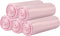 5 Rolls Small Trash Bags, 100 Counts Durable 4 Gallon Garbage Bags for Bathroom Kitchen Office, Pink Liners