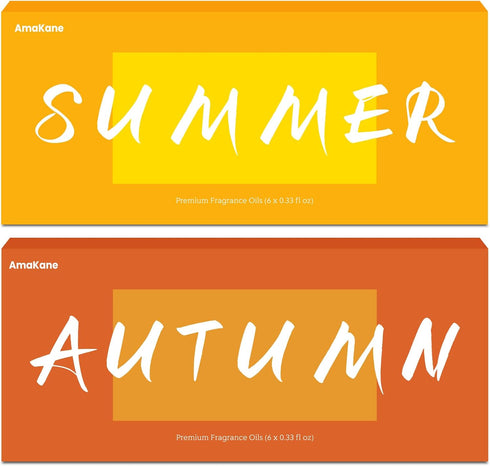 Summer & Autumn Fragrance Oils Set, AmaKane Fragrance Oil for Candle Making,