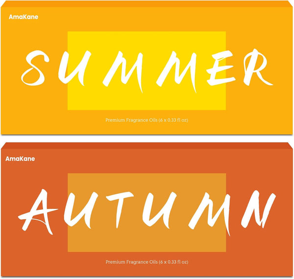 Summer & Autumn Fragrance Oils Set, AmaKane Fragrance Oil for Candle Making,