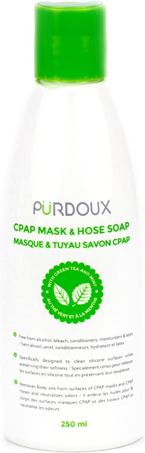 CPAP Cleaning Soap for Hose and Mask, 3 Bottles, Green Tea and Mint Scent