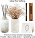 hktake Set 50, Marble Essential Oil Diffuser Bottle Empty Aromatherapy Reed Diffuser Fragrance Home Decor Bathroom