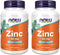 Now Foods Zinc, 50 mg, 250 Count, (2 Pack)
