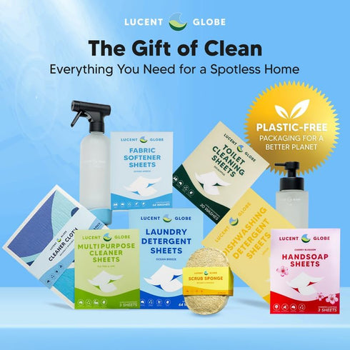 Lucent Globe Fabric Softener Sheets for Washer - Softens & Freshens Laundry, Gentle on Fabrics & Skin - Free from Harsh