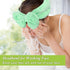Shintop Makeup Headband - Soft Face Wash Headband with Cute Bow, Light Green