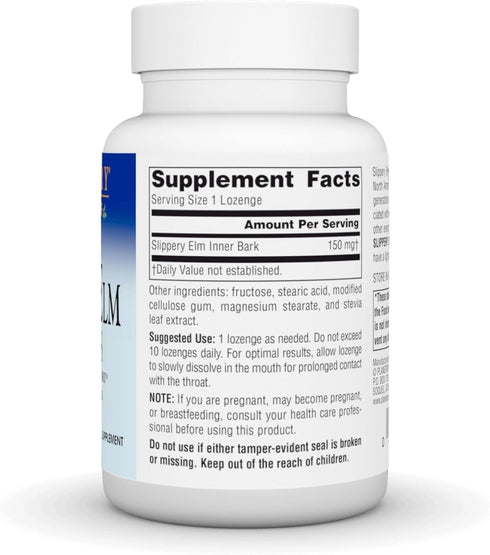 Planetary Herbals Slippery Elm Lozenges, Herbal Throat Support, 100 Lozenges