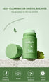 2PACK Girl Green Tea Solid Mask Stick, Deep Cleaning Mud Mask Stick for Oil Control and Anti-Acne Skin Care