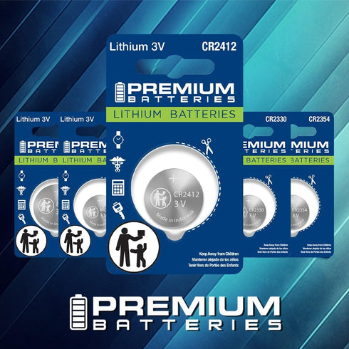 Premium Batteries CR2325 3V (6 Pack) Premium Renata Lithium Coin Cell - Swiss Engineered High Capacity Batteries