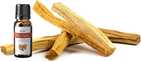 ArOmis Organic Palo Santo Essential Oil - 100% Pure Therapeutic Grade 10ml (.34 Fl Oz) - Undiluted, Premium, Oils for Aromatherapy Diffuser