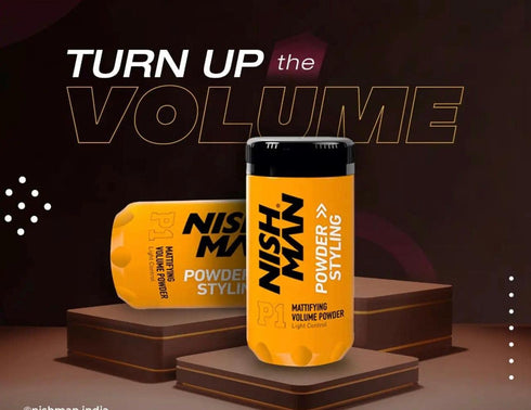 nishman Hair Styling Series, P1 Hair Styling Powder Wax, 20gr