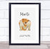 The Card Zoo New Baby Birth Details Christening Nursery Bear Initial M Keepsake Gift Print